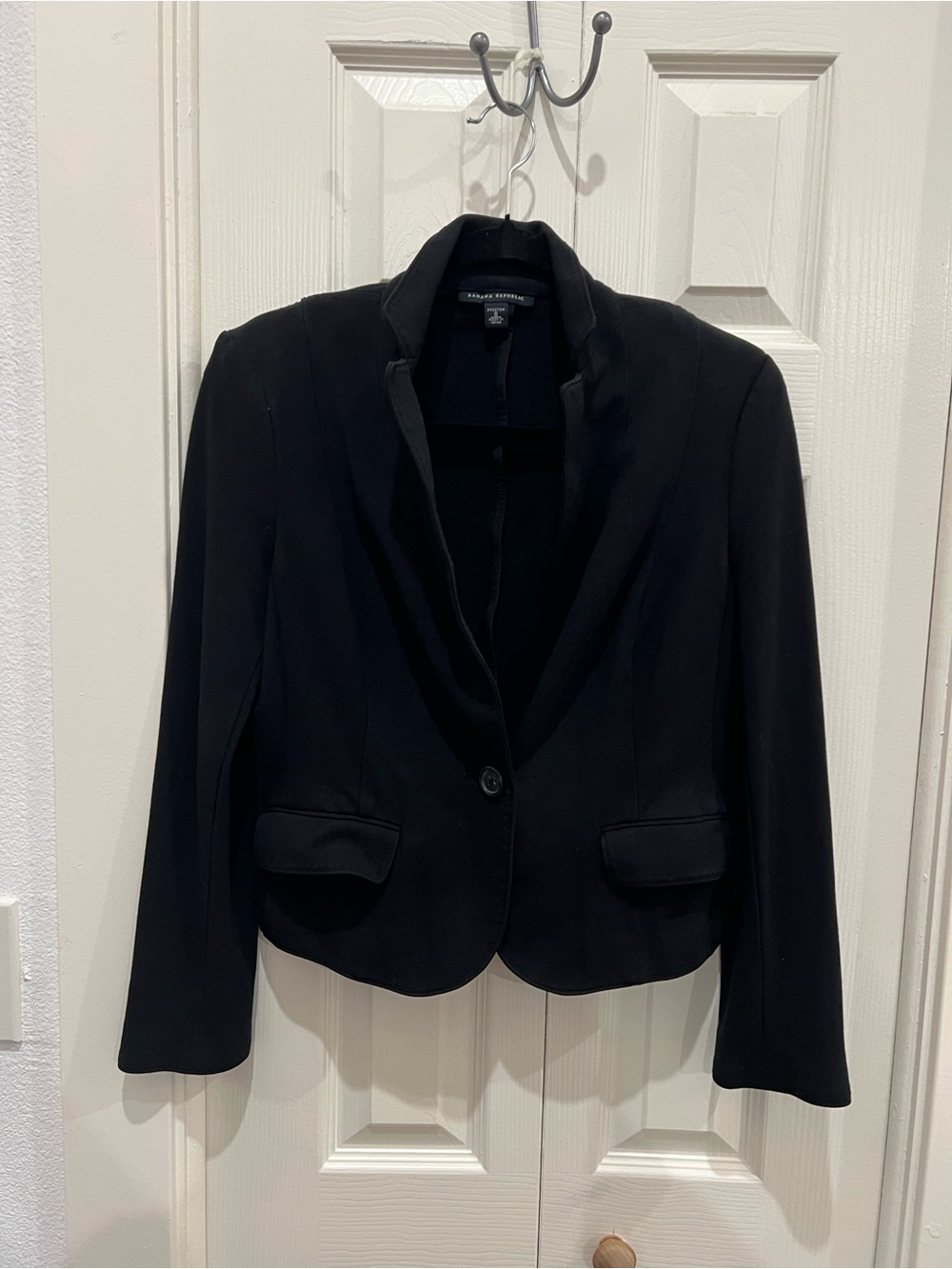 Banana Republic Black Shawl Collar Single-Button Blazer
